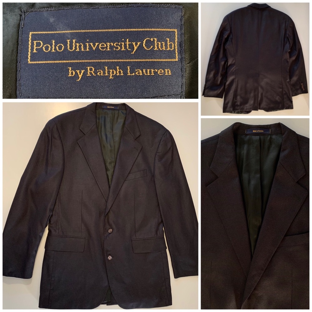 Ralph Lauren Polo Men’s Black Silk Jacket 42 Tall